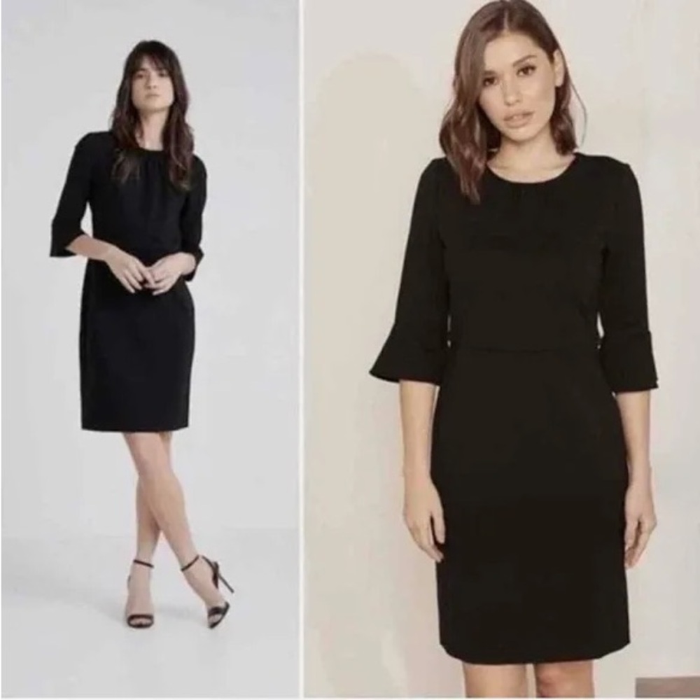 J. Crew bell-sleeve sheath in stretch ponte dress, size 10, NWOT